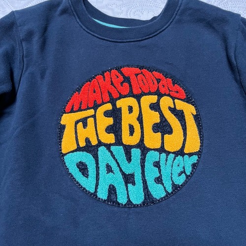 365 Best Day Ever Appliqué Sweatshirt Size 8 - Picture 4 of 6