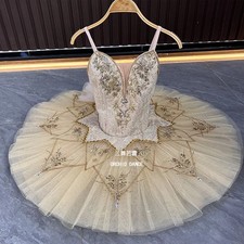 High Quality Girls Gradient Champange Performance Wear Ballet Dress Tutu Costume