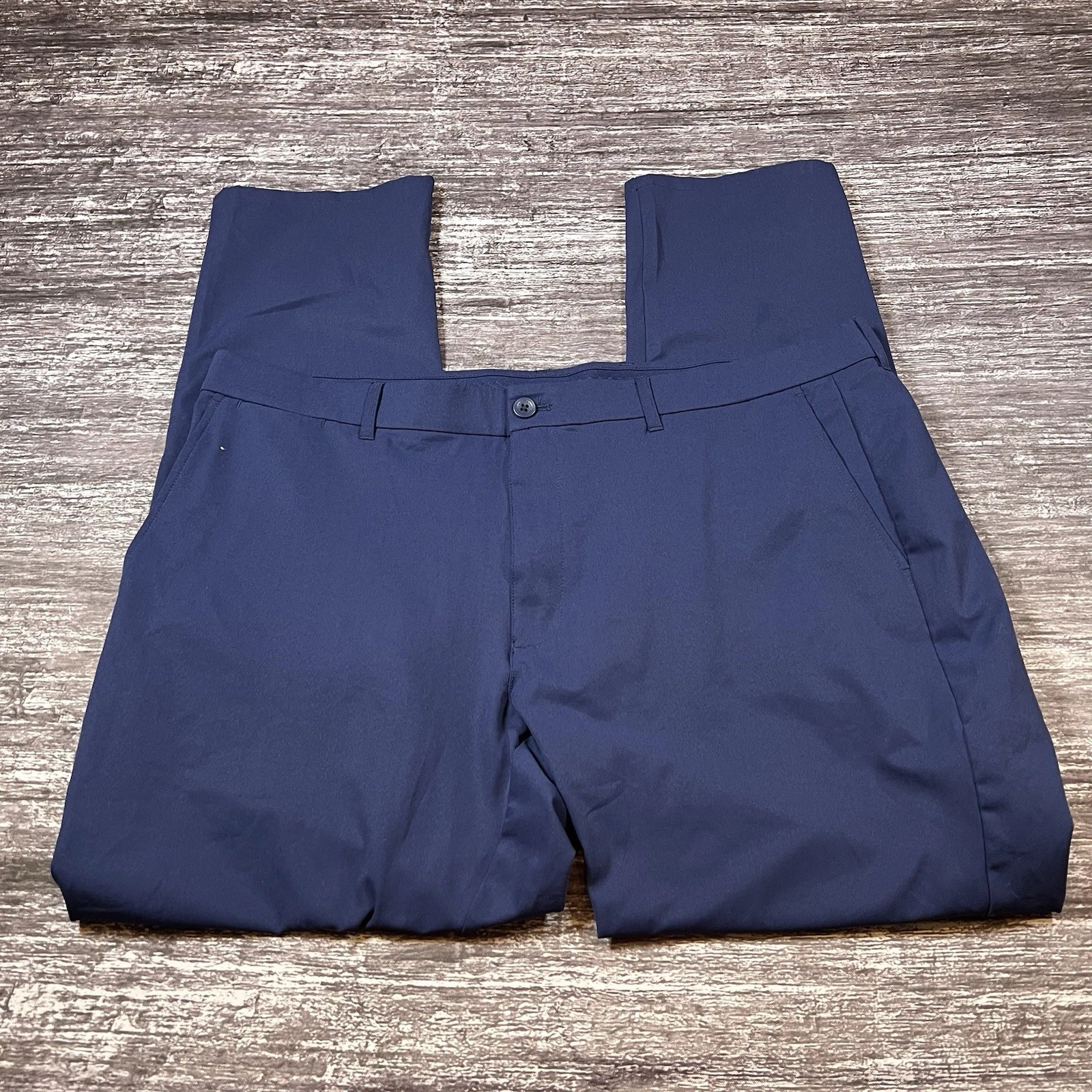 Holderness Bourne The Warner Pants 40/32 Navy Blue Tailored Fit Performance Golf