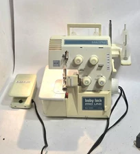 Vintage Baby Lock PRO LINE Serger Sewing Machine Model BL4-428D - JAPAN W/ Pedal