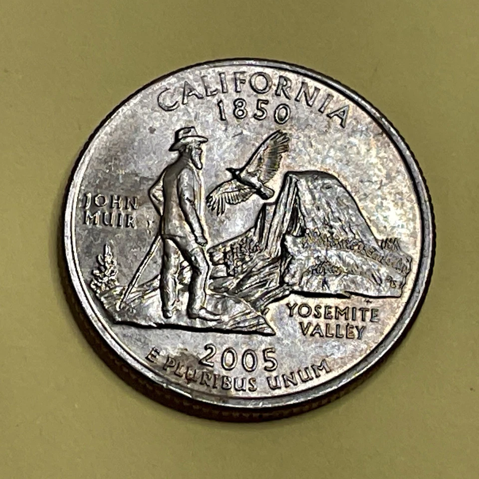 2005 D California State Quarter- Off Set- Struck through Stain- Re-punched mark - Image 2 of 4