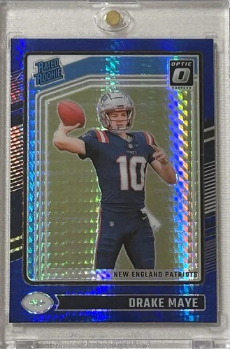 2024 Donruss Optic Drake Maye (Patriots) Blue Hyper Prizm Rated Rookie