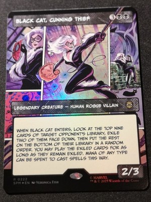 Black Cat, Cunning Thief - Foil - Borderless - SPM - MTG - EN - NM - 0222
