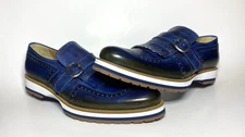 NWOB Francesco Benigno Canto de' Ricci Firenze Italy Monk Strap Loafers Sz 10