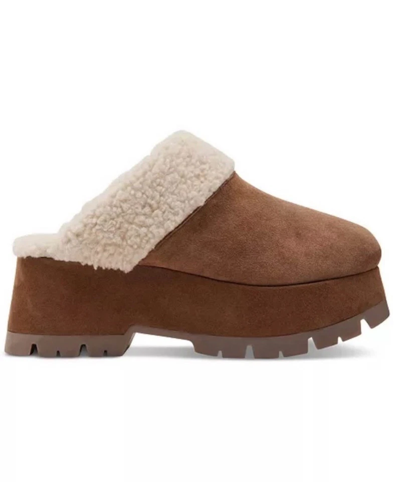 Acogedores zuecos Steve Madden para mujer Juney plataforma gamuza castaño talla 9 nuevos con etiquetas Foto 2 de 4