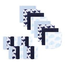 Luvable Friends Baby Boy Super Soft Bundle Washcloths, Airplane, One Size
