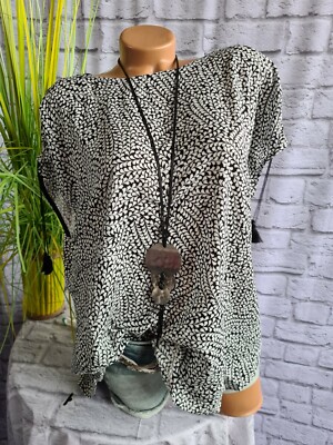 Comma Tunika Bluse Shirt Oberteil Kurzarm schwarz weiß Damen (908) NEU