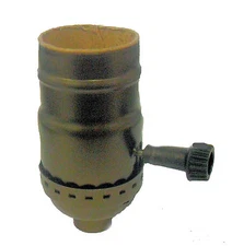 Complete antique brass-plated off/on LAMP socket        TR-429X