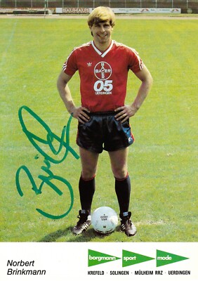 Autogrammkarte | 1984/85 | Norbert Brinkmann | Bayer Uerdingen