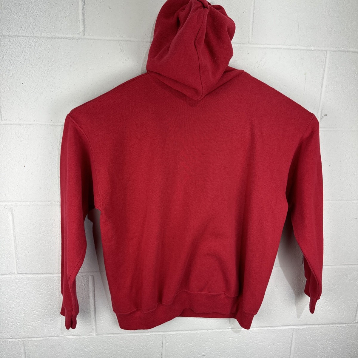 Marlboro マルボロ Hooded パーカー Hanes USA製 Red Vintage 90s Marlboro Cigarettes Spellout Logo Red Pullover