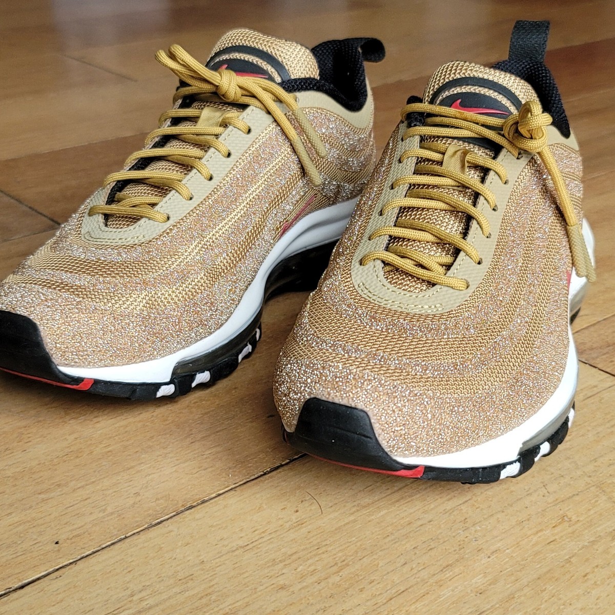 スニーカー Swarovski X Air Max 97 LX 'LLIC GOLD' AW 18 2018 [WMNS] Buy Swarovski x Wmns Air Max 97 LX 'Metallic Gold' - 927508