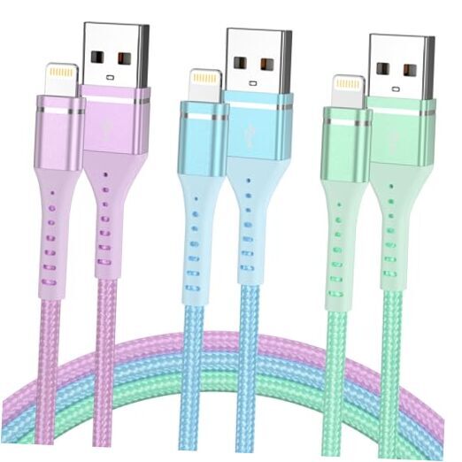 iPhone Charger [Apple MFi Certified] 3Pack Lightning Cable Fast Charging 3FT