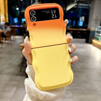 Wavy Edge Shockproof Case Hinge Protect Cover For Samsung Galaxy Z Flip 6 5 4 3