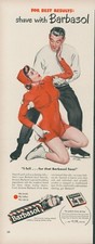 1948 Barbasol Shaving Ice Skating Carl Setter Artist Dress Vintage Print Ad L13