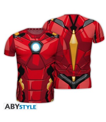 Marvel Avengers Classic-Maglietta a Maniche Corte con Logo Ironman T-Shirt, Bianco, S Donna