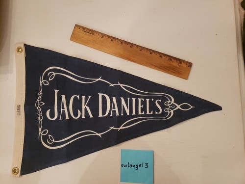Vtg Jack Daniels Boat flag Yacht Navy Blue pirate banner pennant 18x12 grommets
