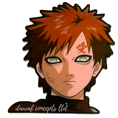 Naruto Gaara Anime Motion Sticker For Car/Laptop/ 3D Lenticular Peeker  Manga 1