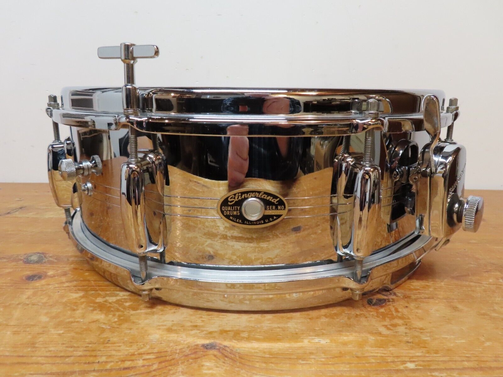 Vintage '63 Slingerland Gene Krupa Sound King Snare Drum 5" Brass Shell COB Rims