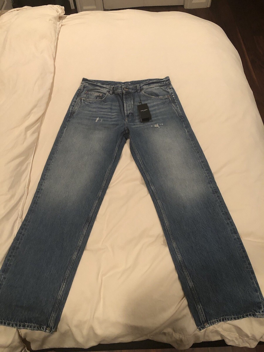 Saint Laurent Extreme Baggy Blue Jeans Size 34 (New With Tags) | eBay