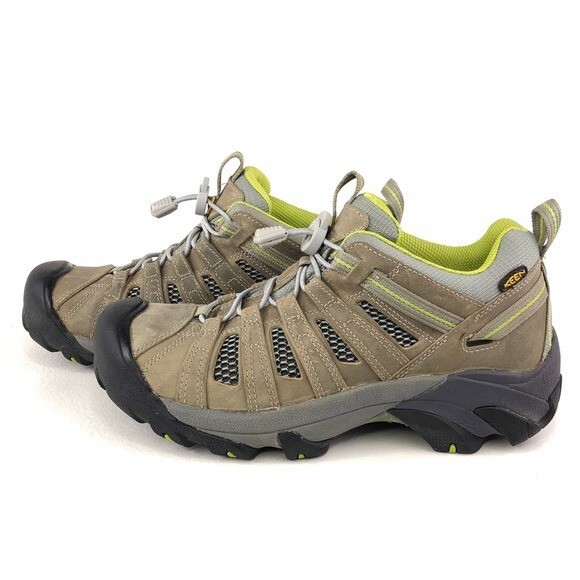 Scarpe da trekking basse ventilate Keen Voyageur da donna taglia 9 5 EUR 40 verde lime Brindle
