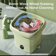 Mini lavatrice portatile pieghevole completa secchio 9 Lt centrifuga 3 programmi