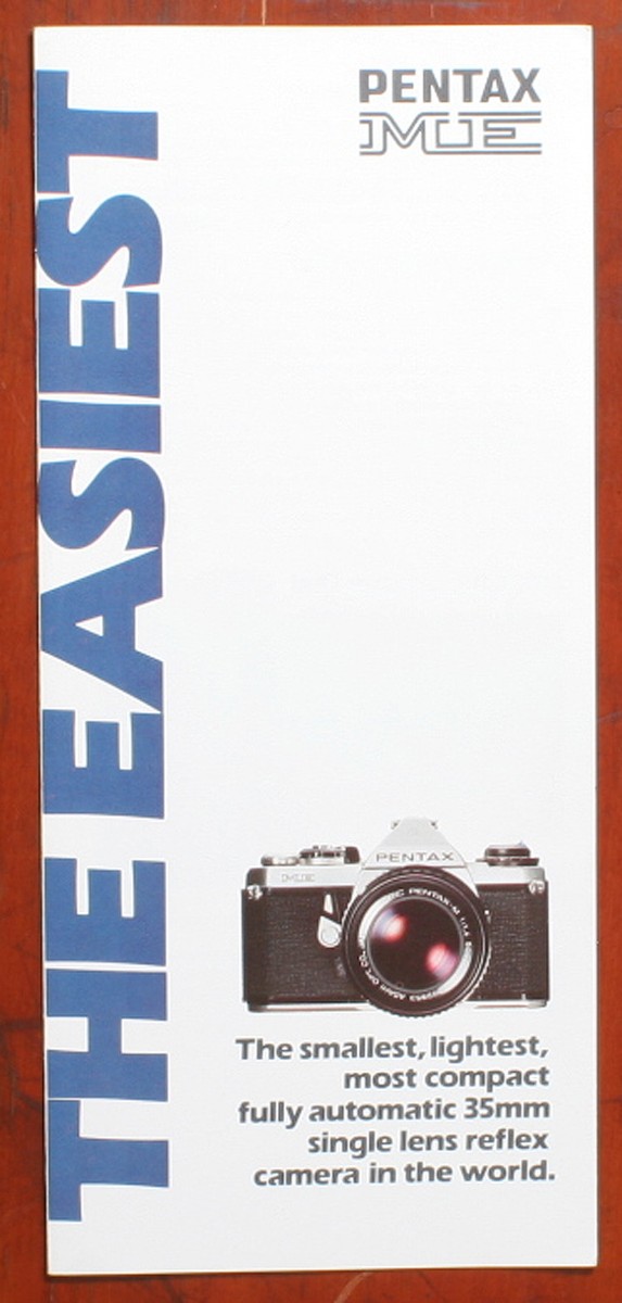  ASAHI PENTAX ME SALES BROCHURE, FOLD-OUT, 4 PANELS, UNDATED