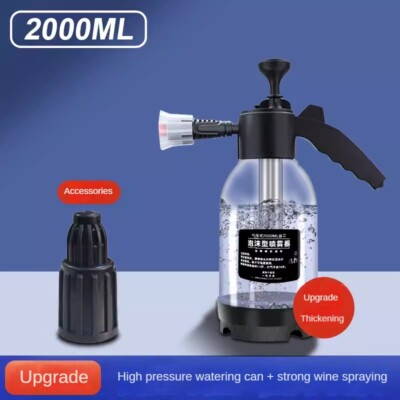 #ad 2L Air Pressure Hand Pump Foam Sprayer Spray Can Car Wash Foam Specialized $74.19