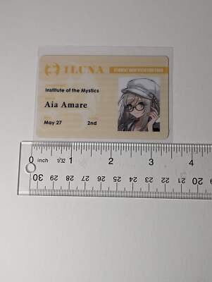 Aia Amare Nijisanji EN ILUNA Student ID Card Pre Owned Used Japanese Import Anim