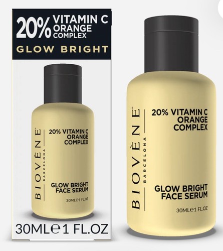 BIOVENE GLOW BRIGHT 20% Vitamin C + Orange Complex Facial Serum 30ml - New - 第 1/4 張圖片