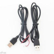 1pc 1M/3.3ft 28AWG USB A Male Plug 2 wire Power Cable Cord Connectors DIY Black