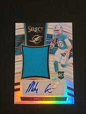 2018 Panini Select Mike Gesicki White Prizm Jumbo RC Signature Swatches Auto /35