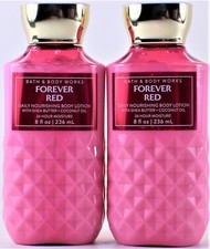 QTY 2 - Bath  Body Works FOREVER RED Body Lotion Moisturizer Cream 8oz