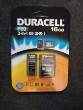 Duracell MicroSD Universal Pack 16GB MicroCard  USB  SD Adapter K84 