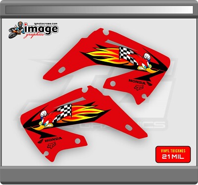 Honda 2003-2007 CR 125 250 Factory Team Woody Shroud Graphics set
