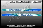 DUNBIER - BOAT TRAILERS - LEFT & RIGHT PAIR - TRAILER DECALS / STICKERS