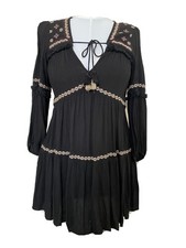 AEO Bohemian embroidered Black dress 