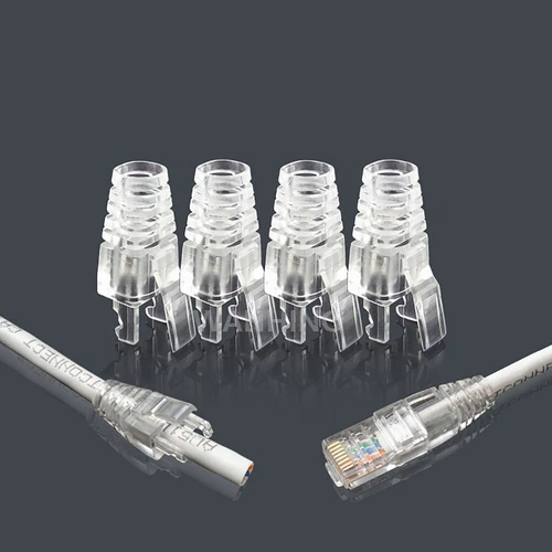 30pcs 6.5mm RJ45 Connector Caps Cat5e Cat6 RJ45 Plug sheath Strain Relief Boots