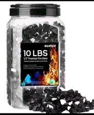 Piedra reflectante de vidrio de fuego de 10 libras NUPICK 1/2 pulgada para pozo de fuego - roca de grava
