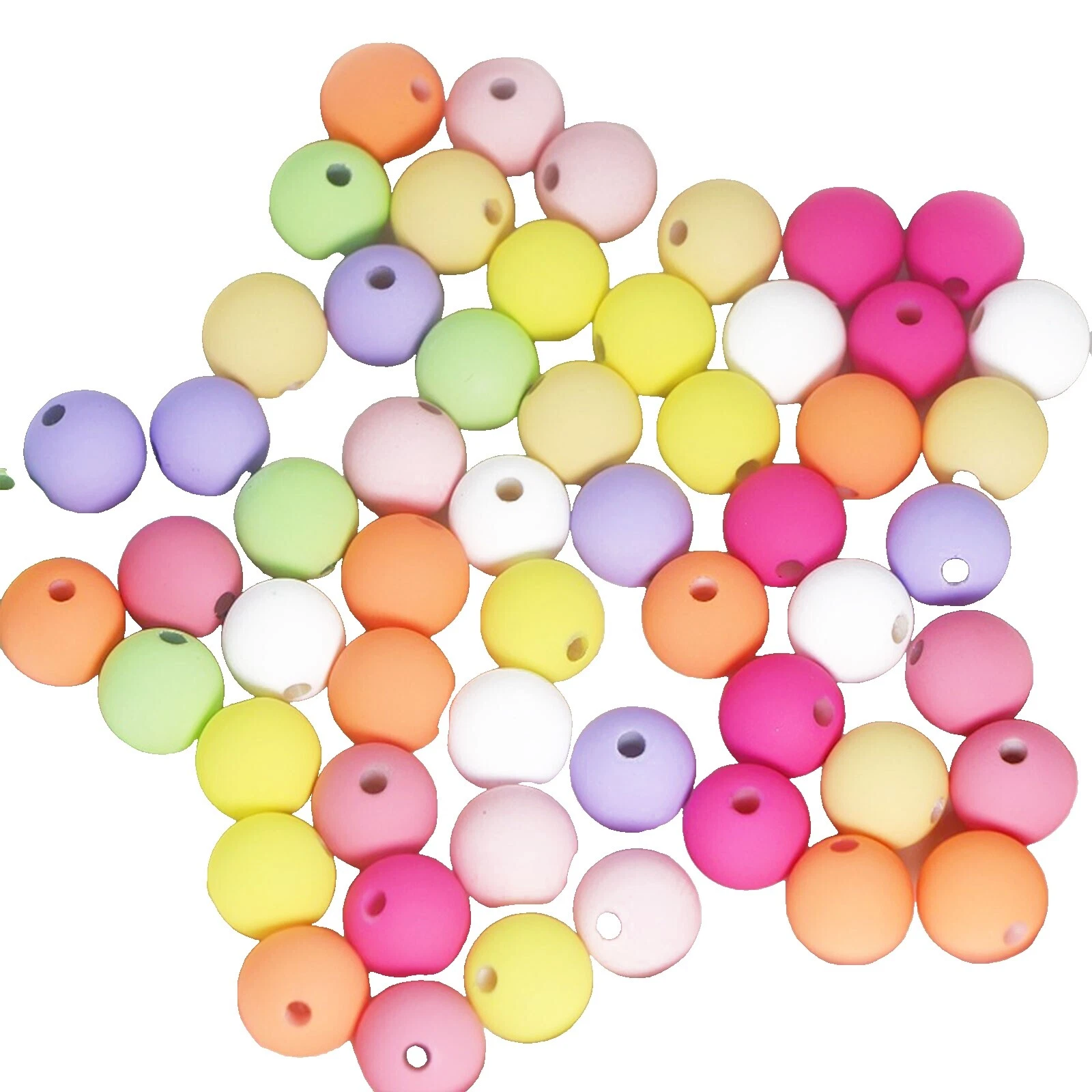 Multicolor Matte Round Jewelry Making Beads