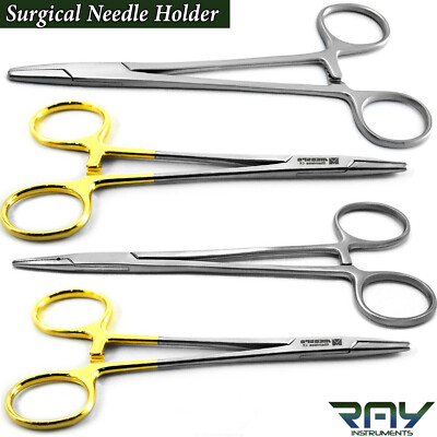 Surgical Needle Holder Suture Piercing Forceps Dental Veterinary Locking  Pliers