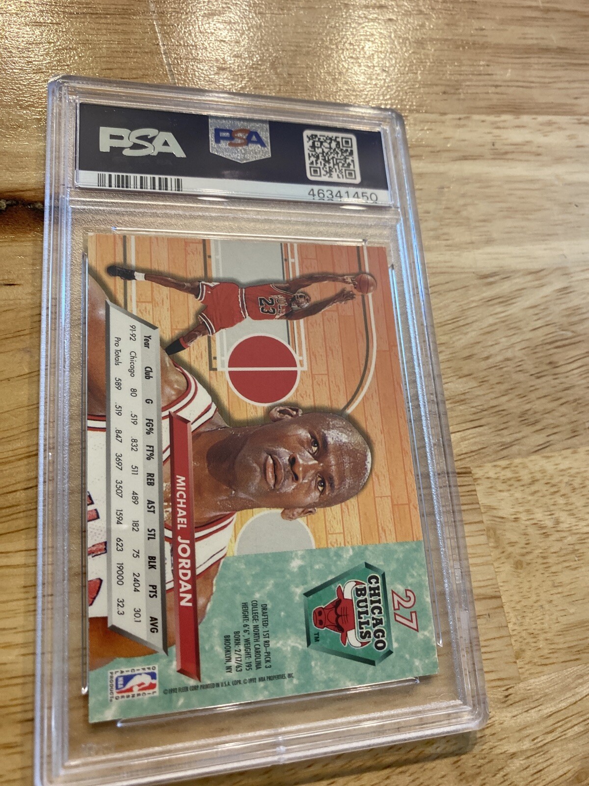 Michael Jordan PSA 7.5 Fleer Ultra Card Vintage MJ Basketball 1992 Chicago Bulls view 12
