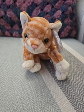 TY Beanie Baby - Amber the Cat | Tush Tag Wear | Vintage | Rare
