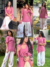 PUNJABI SHARARA PLAZZO KURTI PLAZZO SALWAR KAMEEZ SUIT WOMEN READY MADE DESIGNER
