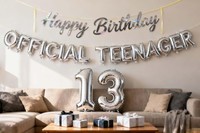 Offizielle Teenager 13. Geburtstag Dekorationen MäDchen Jungen, Happy Birthday
