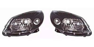 DEPO Scheinwerfer links + rechts schwarz Für DACIA Sandero 08-