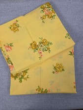 Floral Pillowcase Set Vintage Yellow Flower Bunch All Over Print Pillow Bedding