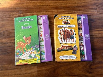 Disney Bambi Golden Sound Story Book 1991 Flintstones Rock To Riches 1993 Untest