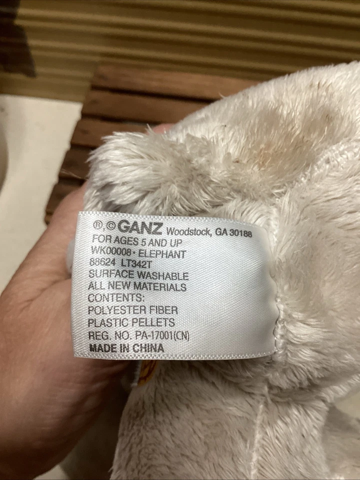 Webkinz Next Elephant Peanut #00008 Gantz With Unused Secret Adoption Code - Image 2 of 4