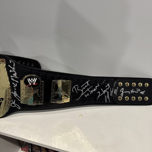 WWE Tag Team Replica Belt Signed Hart Foundation, Demolition, DX - Foto 5 di 23