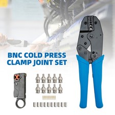 Coax RF/BNC Crimp Tools For RG59/RG6 With 10Pcs BNC Plug Crimp Connector Set